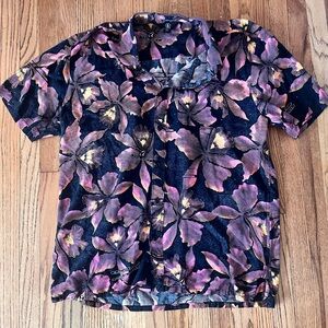 Volcom Floral Button-Up Men’s Top Shirt Sz L